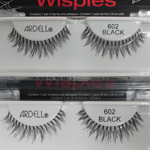 2 Sets New Ardell Professional False Eyelashes Wispies Number 602 Black - Picture 6 of 6